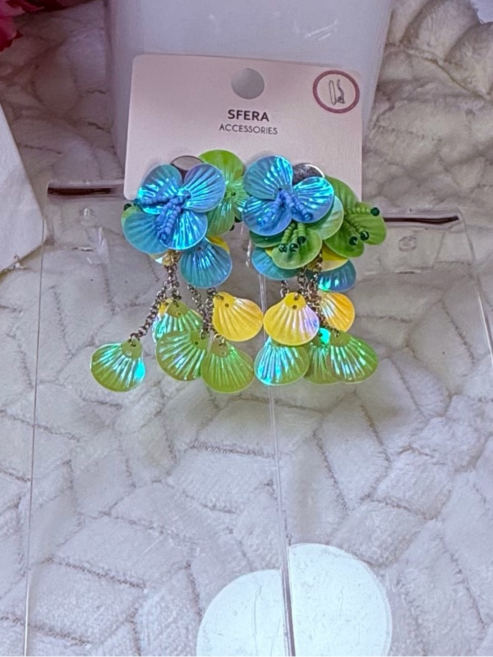 Vibrant Floral Multicolor Earrings - Picture 3 of 7